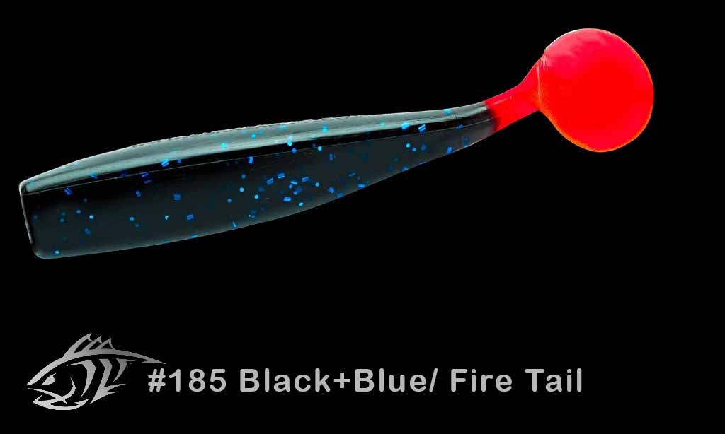185 Black Blue Fire Tail